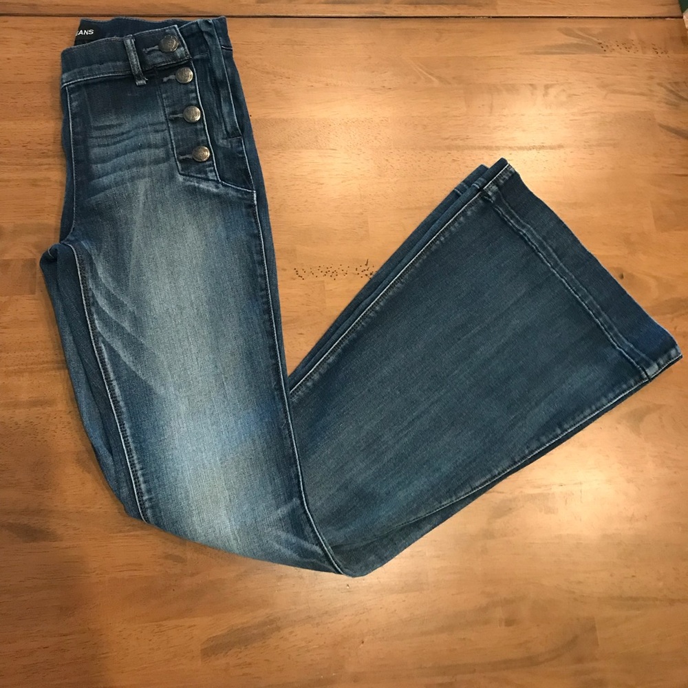 Express BellFlare mid rise jeans size 4
